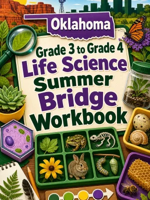 Oklahoma Grade 3 to Grade 4 Life Science Summer Bridge Workbook