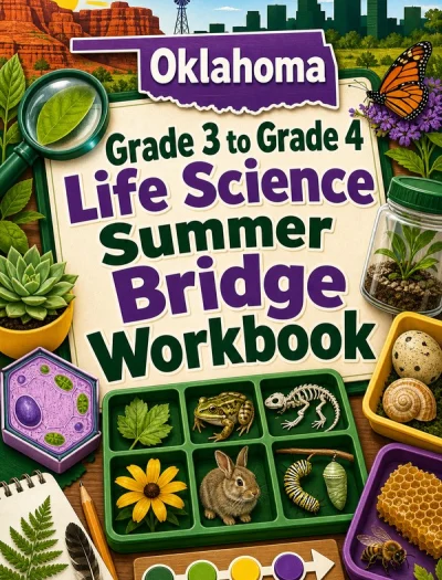 Oklahoma Grade 3 to Grade 4 Life Science Summer Bridge Workbook
