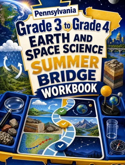 Pennsylvania Grade 3 to Grade 4 Earth and Space Science Summer Bridge Workbook