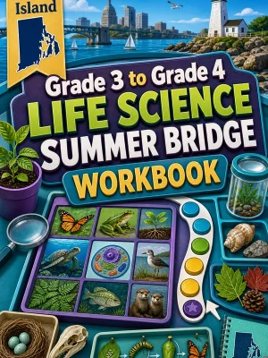 Rhode Island Grade 3 to Grade 4 Life Science Summer Bridge Workbook