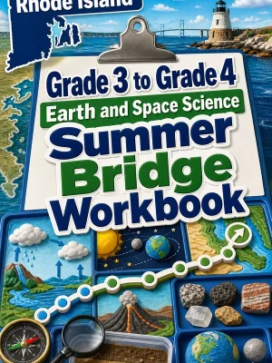 Rhode Island Grade 3 to Grade 4 Earth and Space Science Summer Bridge Workbook