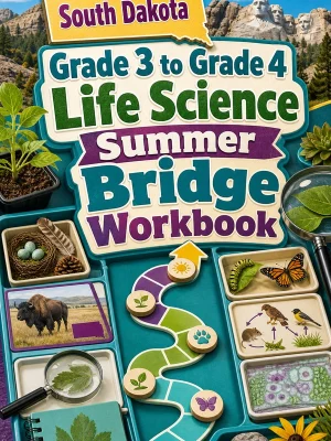 South Dakota Grade 3 to Grade 4 Life Science Summer Bridge Workbook