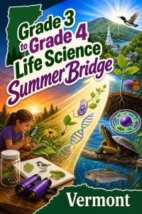 Vermont Grade 3 to Grade 4 Life Science Summer Bridge