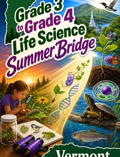 Vermont Grade 3 to Grade 4 Life Science Summer Bridge