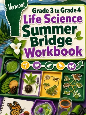 Vermont Grade 3 to Grade 4 Life Science Summer Bridge Workbook