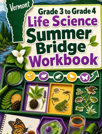 Vermont Grade 3 to Grade 4 Life Science Summer Bridge Workbook