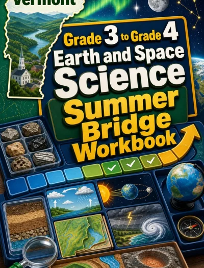 Vermont Grade 3 to Grade 4 Earth and Space Science Summer Bridge Workbook