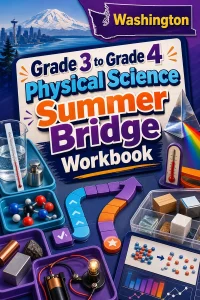 Washington Grade 3 to Grade 4 Physical Science Summer Bridge Workbook