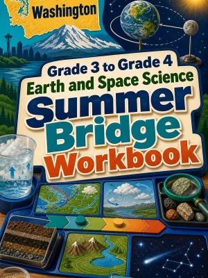 Washington Grade 3 to Grade 4 Earth and Space Science Summer Bridge Workbook