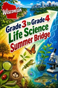 Wisconsin Grade 3 to Grade 4 Life Science Summer Bridge