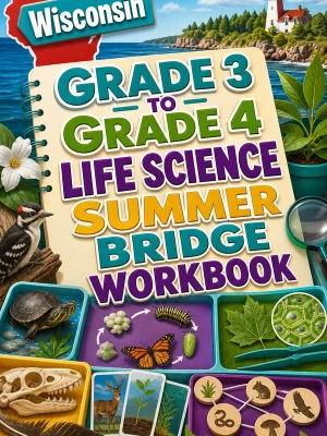 Wisconsin Grade 3 to Grade 4 Life Science Summer Bridge Workbook