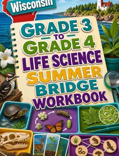 Wisconsin Grade 3 to Grade 4 Life Science Summer Bridge Workbook