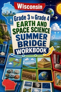 Wisconsin Grade 3 to Grade 4 Earth and Space Science Summer Bridge Workbook