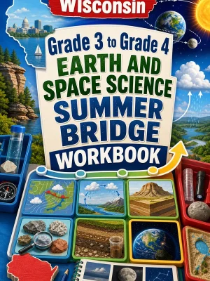 Wisconsin Grade 3 to Grade 4 Earth and Space Science Summer Bridge Workbook