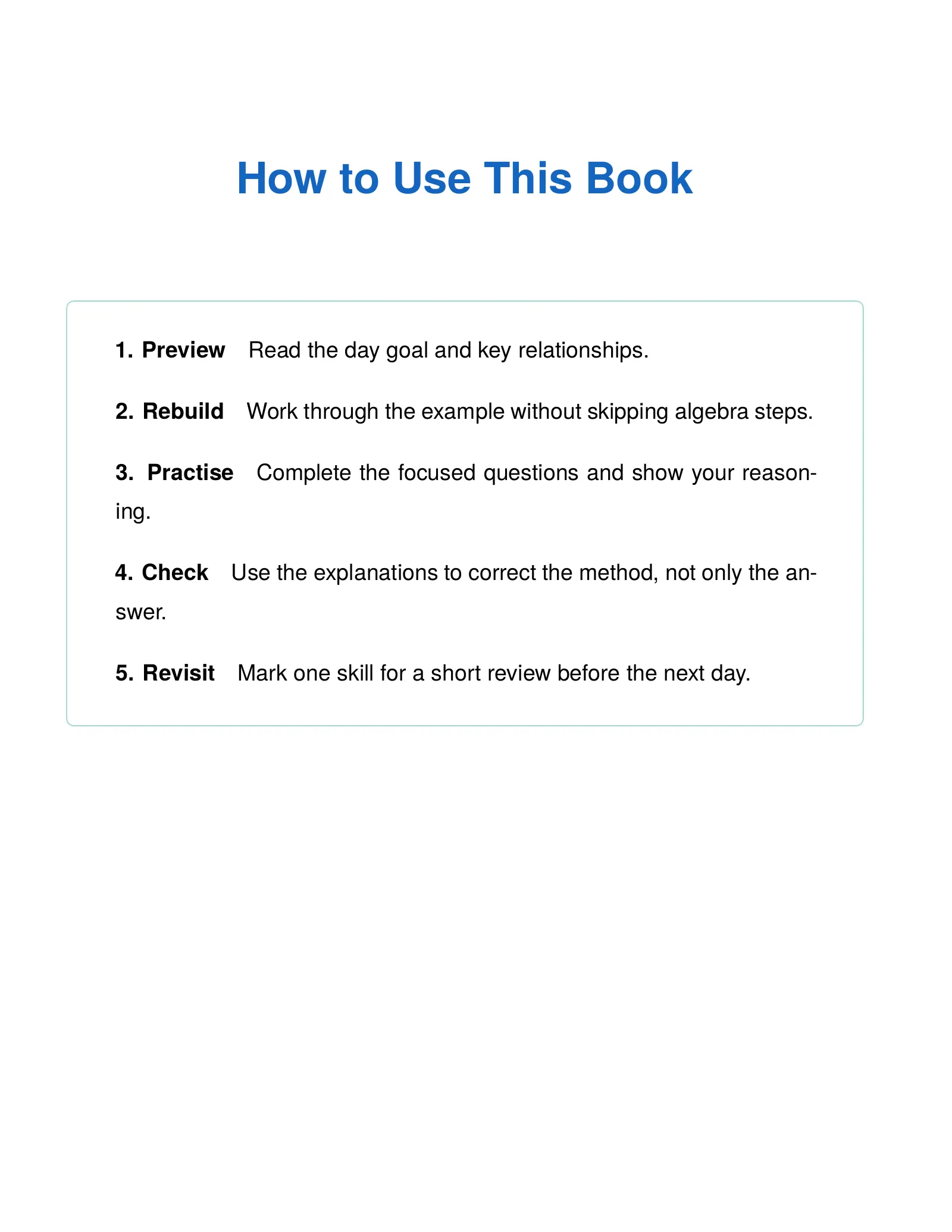 ViewMath book how-to-use page