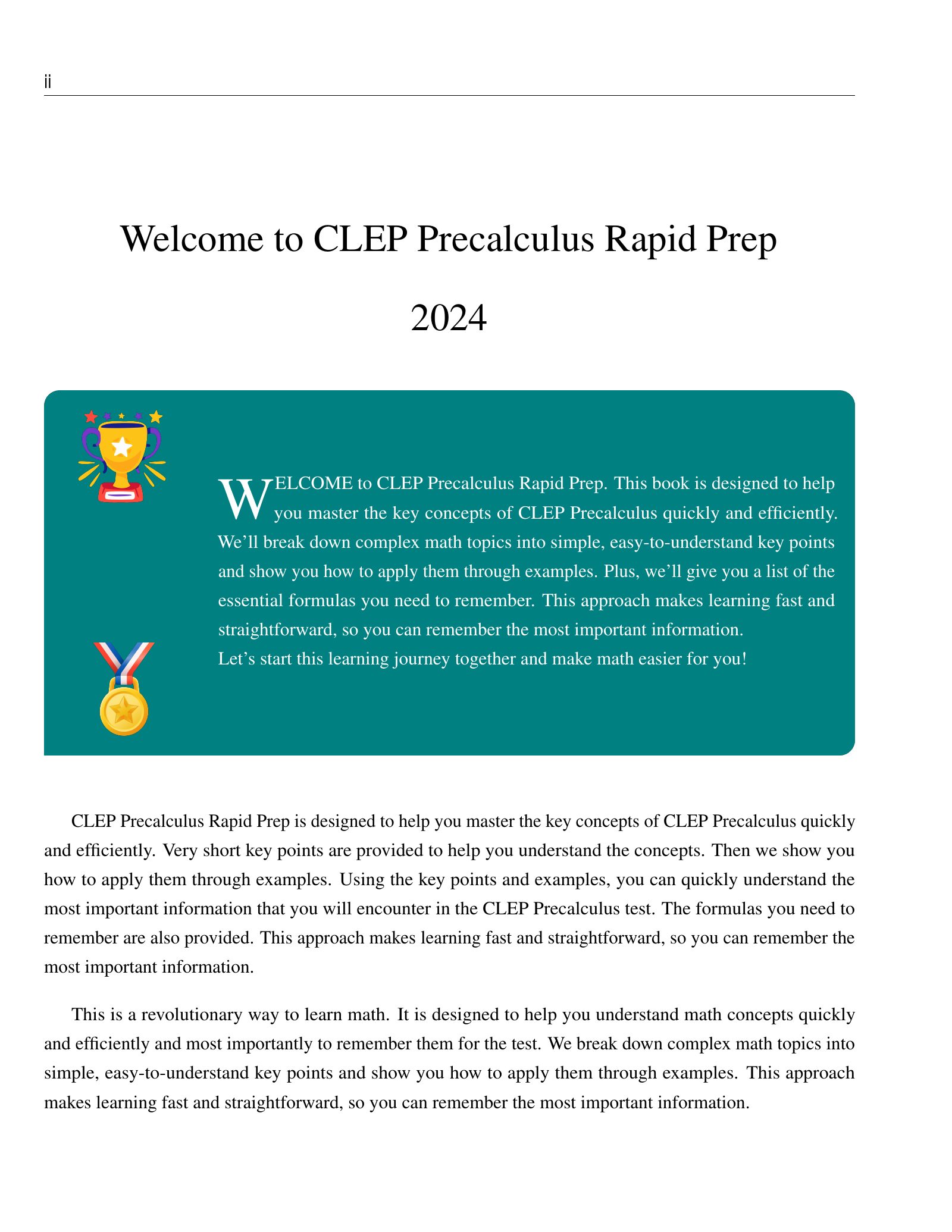 ViewMath book welcome and introduction page