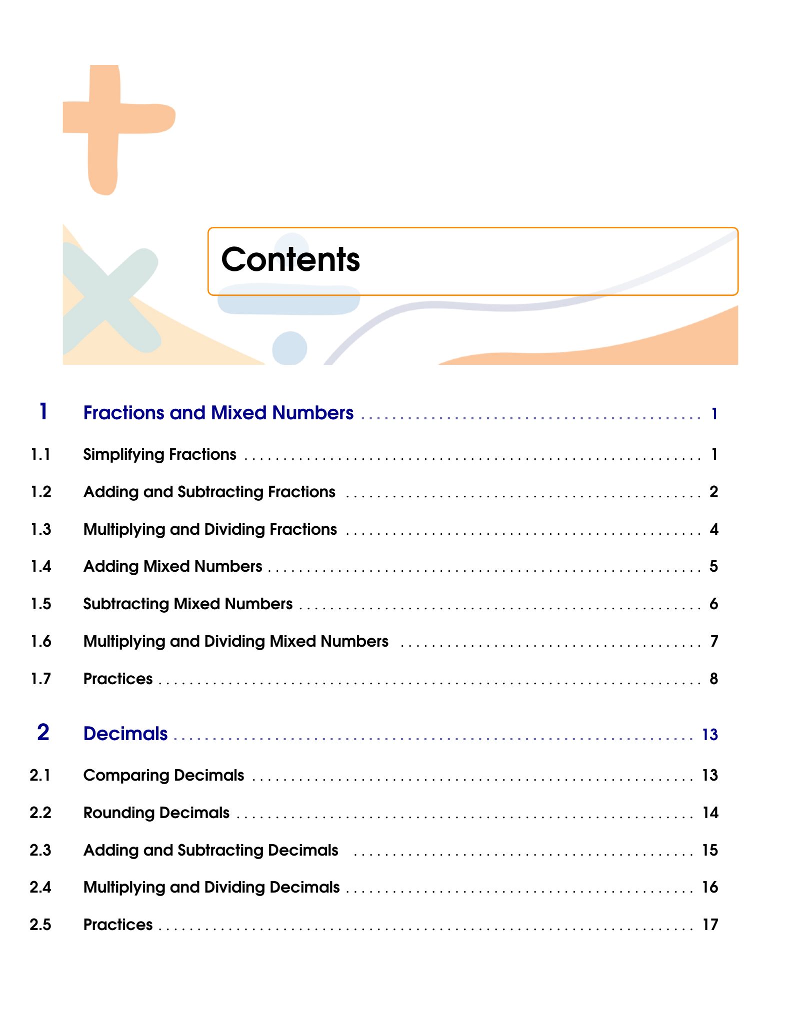 ViewMath book table of contents page