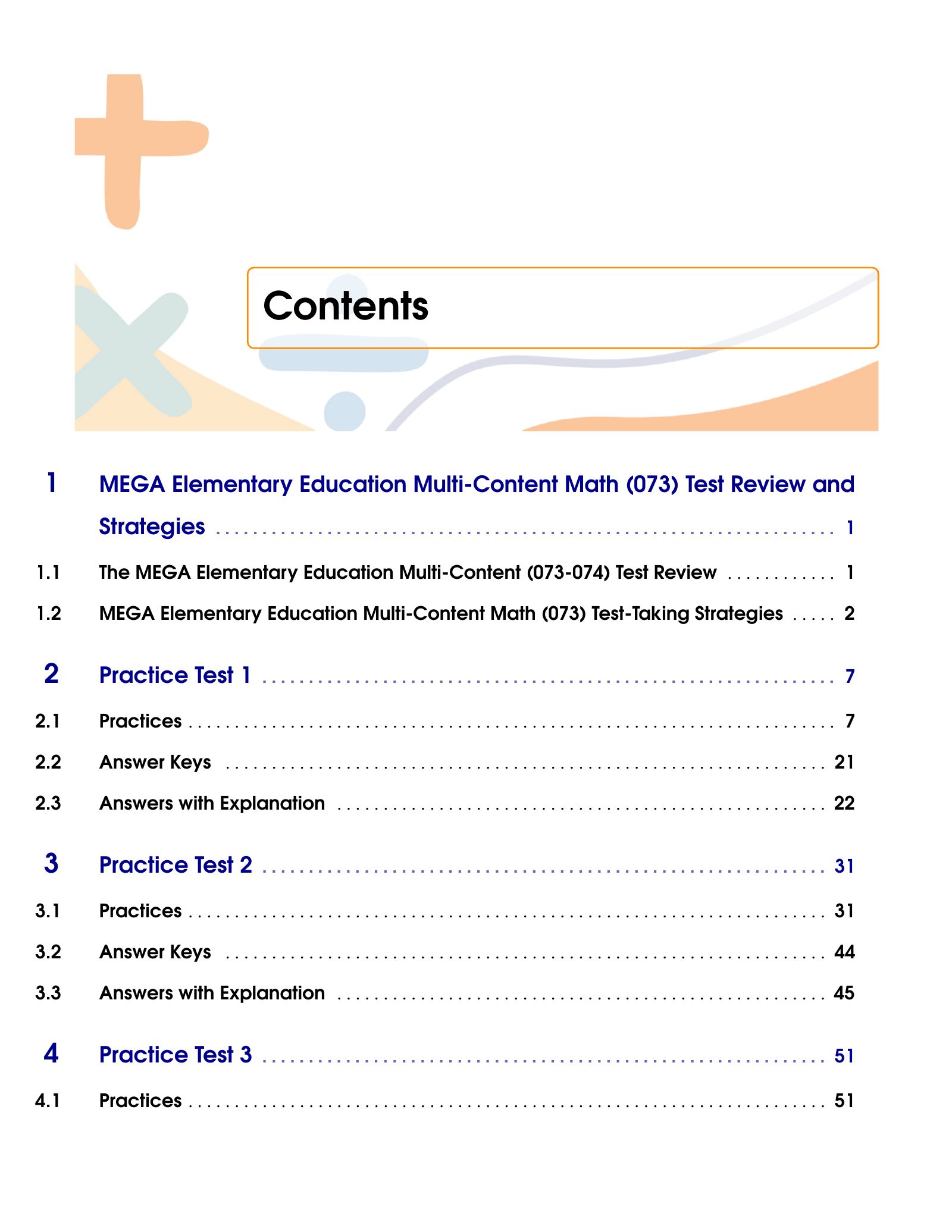 ViewMath book table of contents page