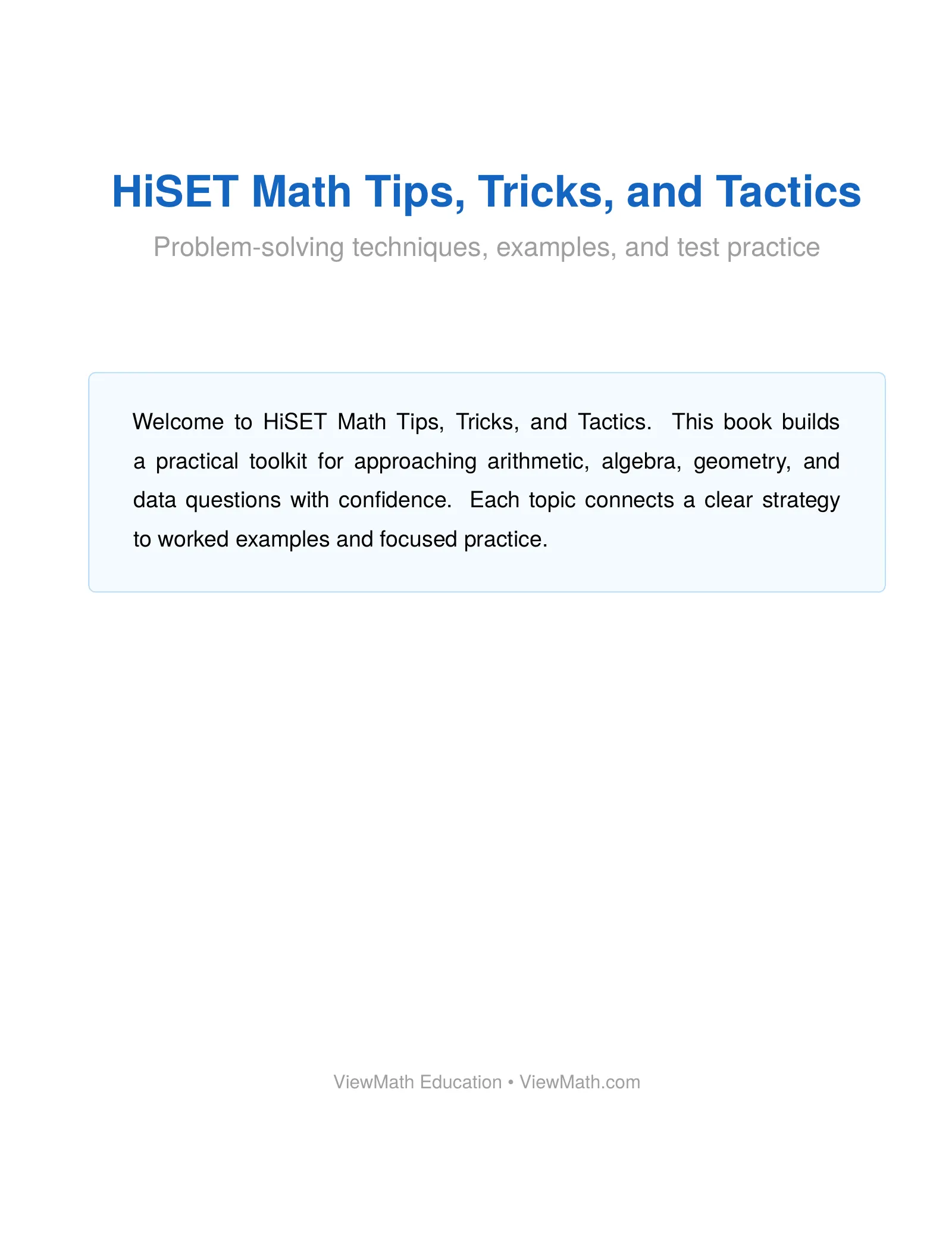 ViewMath book welcome and introduction page
