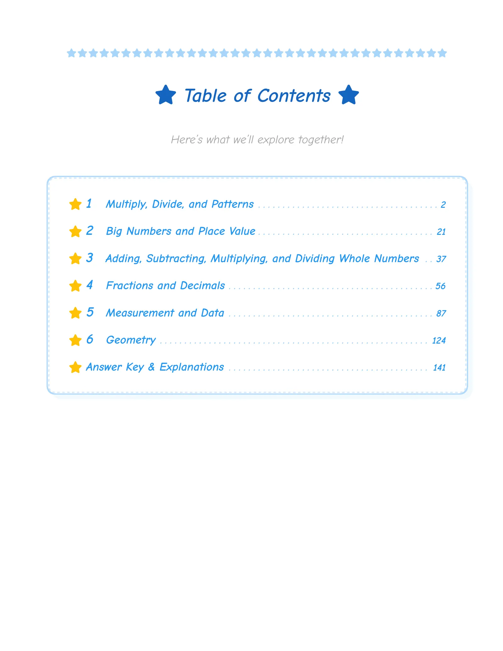 ViewMath book table of contents page