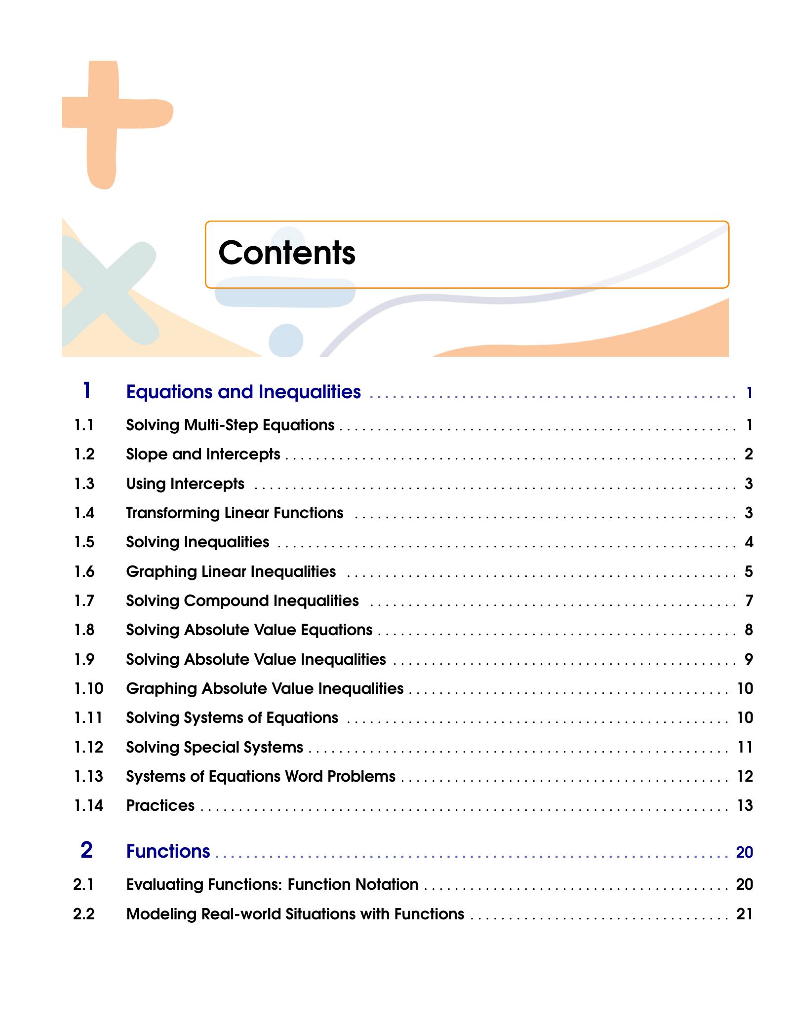 ViewMath book table of contents page