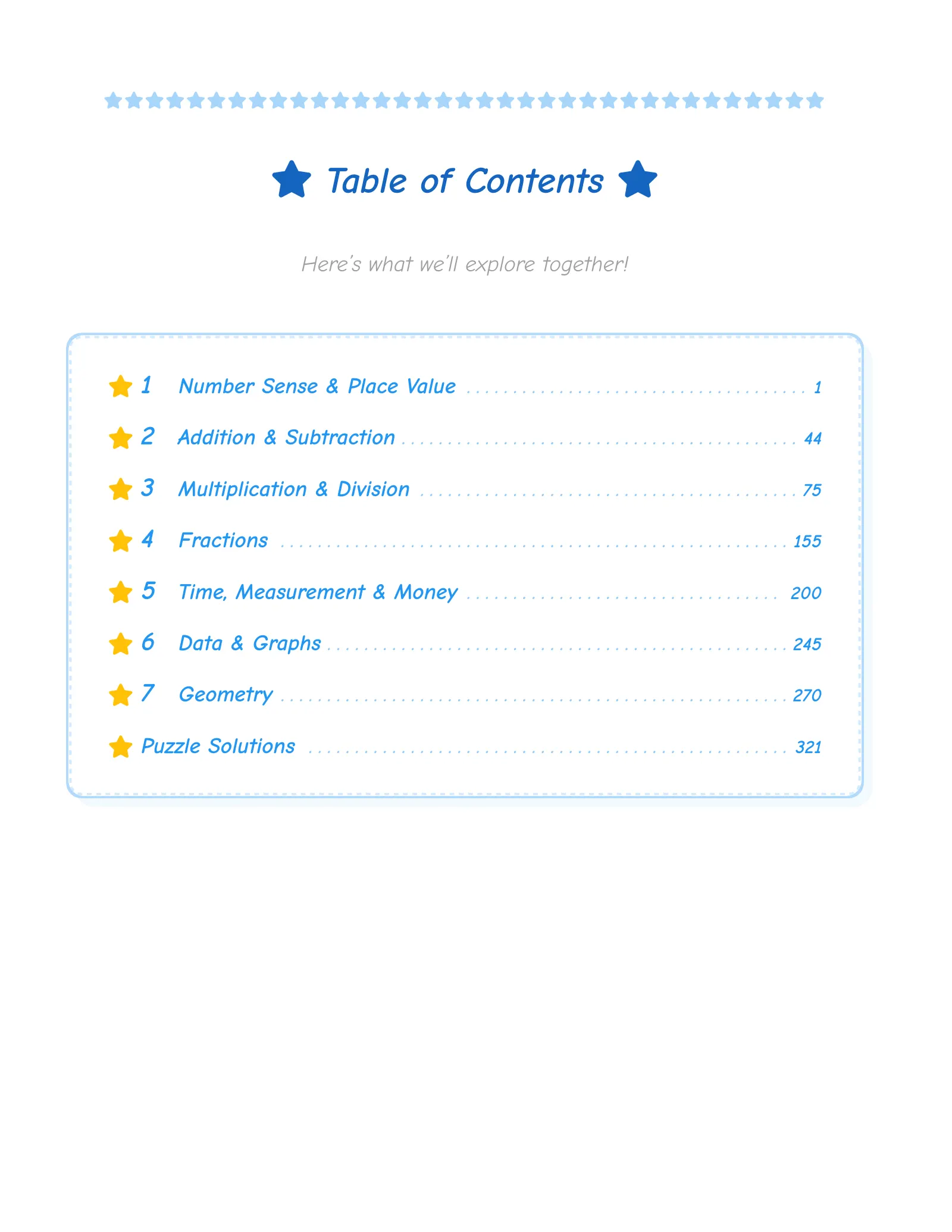 ViewMath book table of contents page