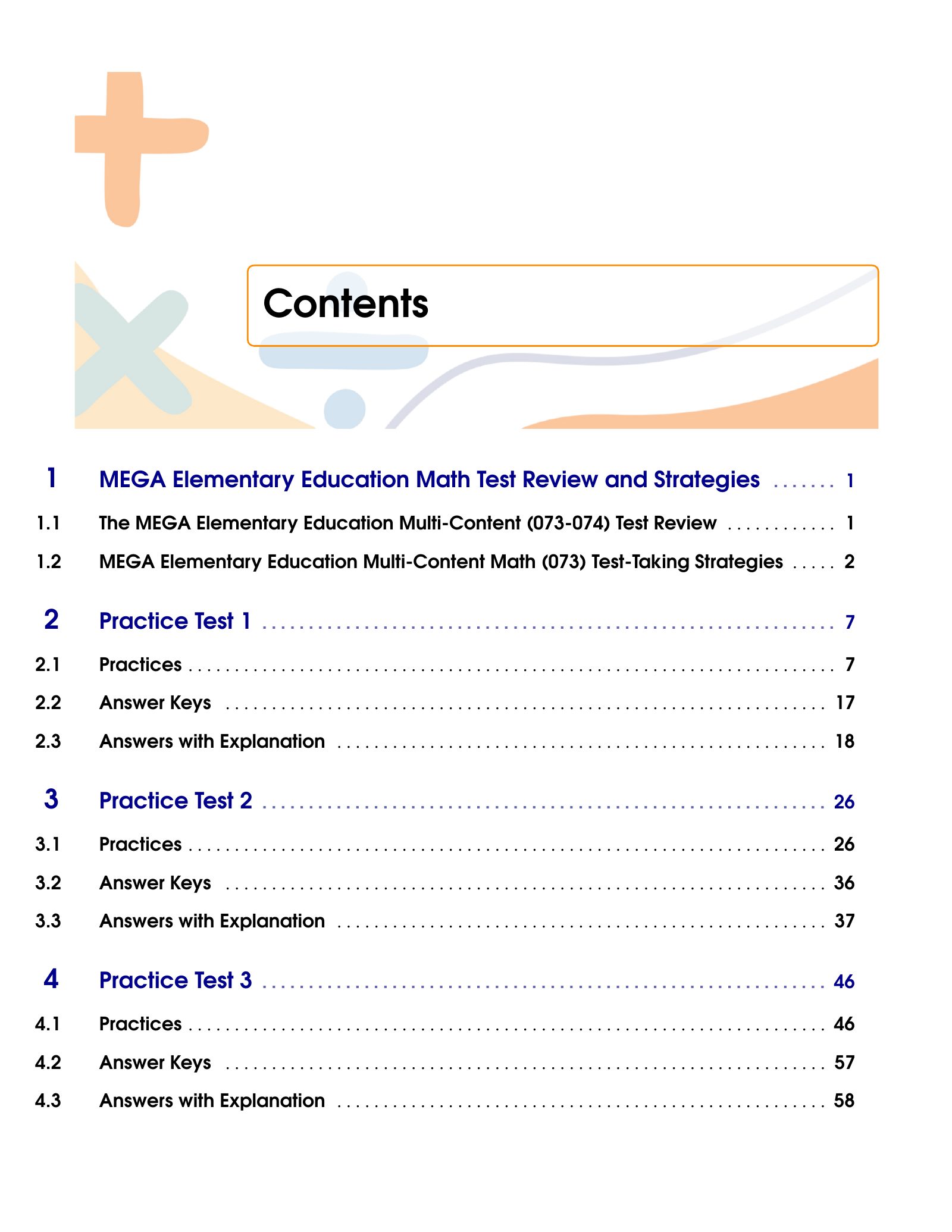 ViewMath book table of contents page