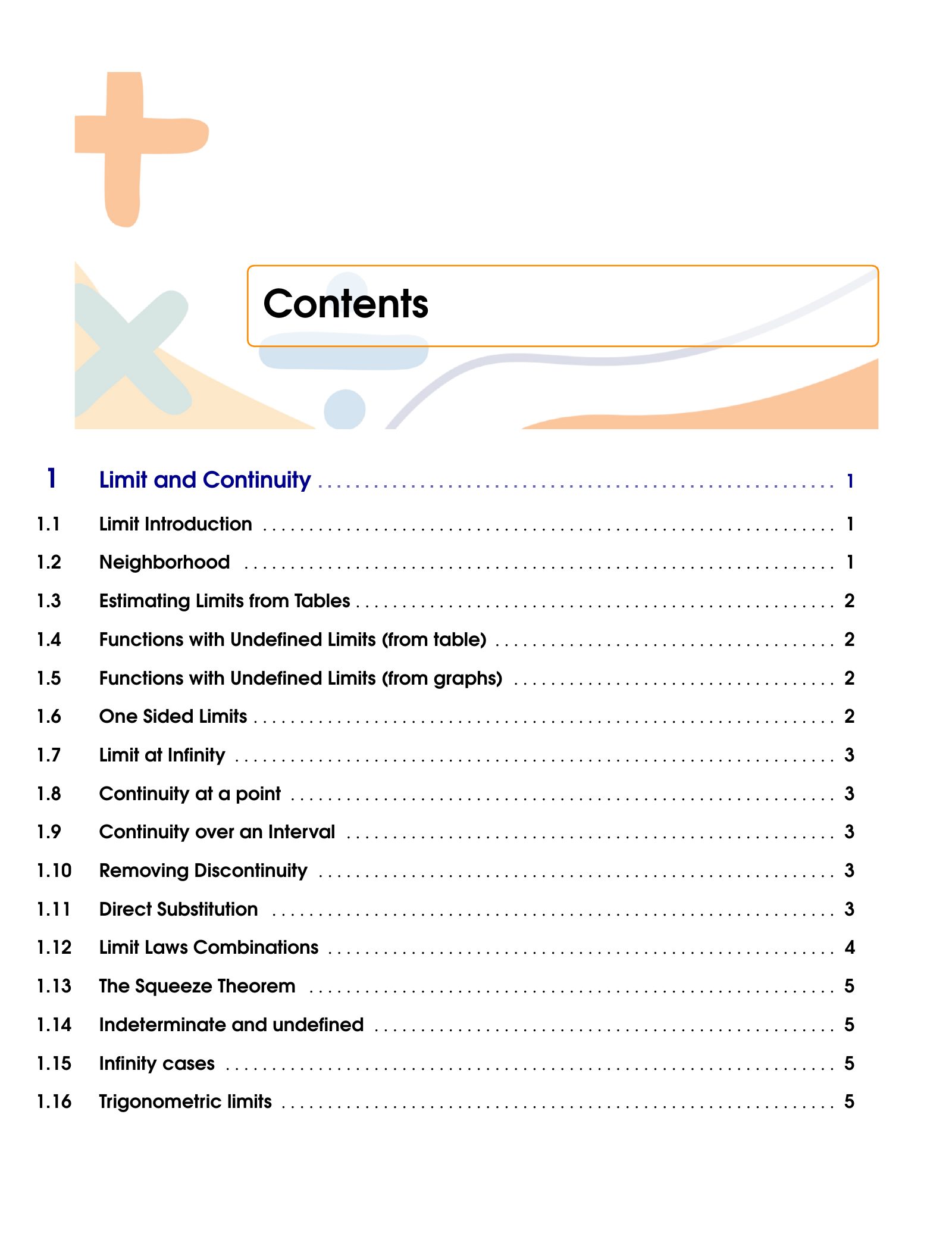ViewMath book table of contents page