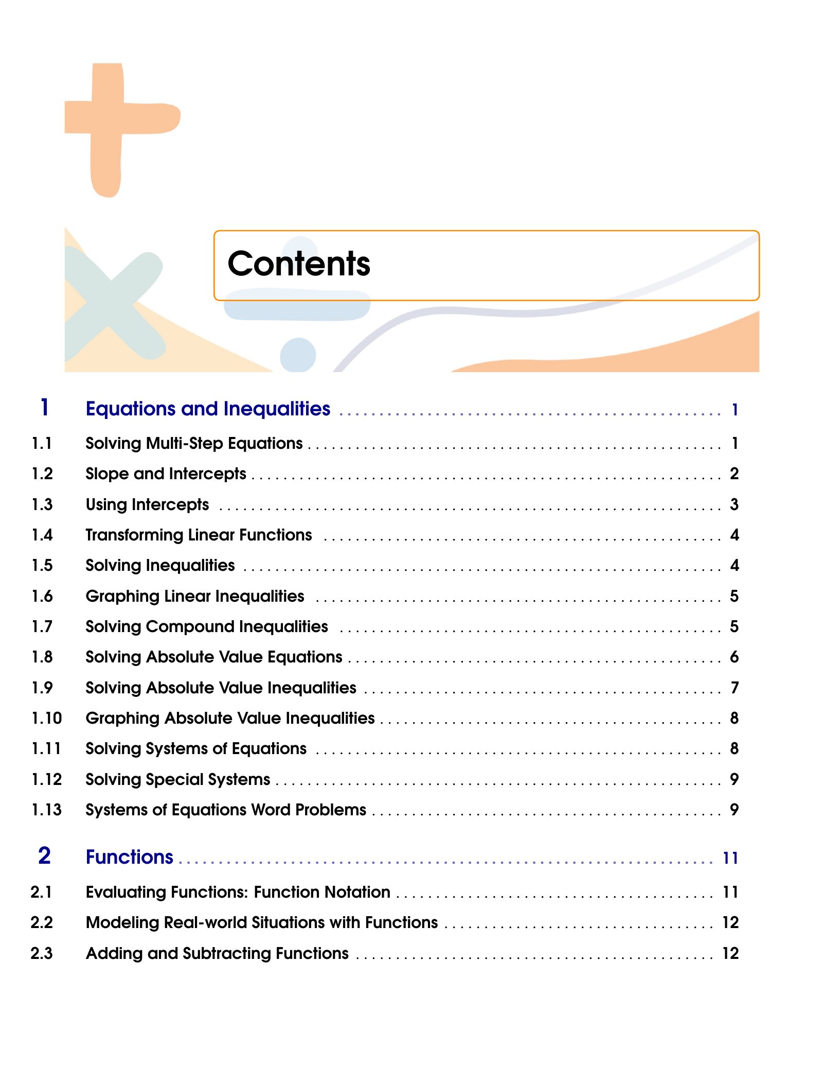 ViewMath book table of contents page