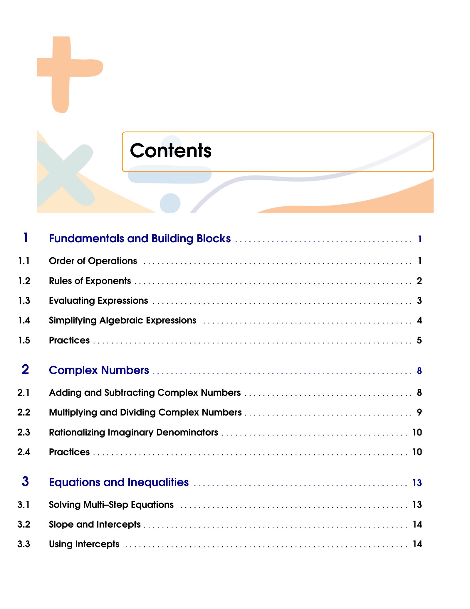 ViewMath book table of contents page