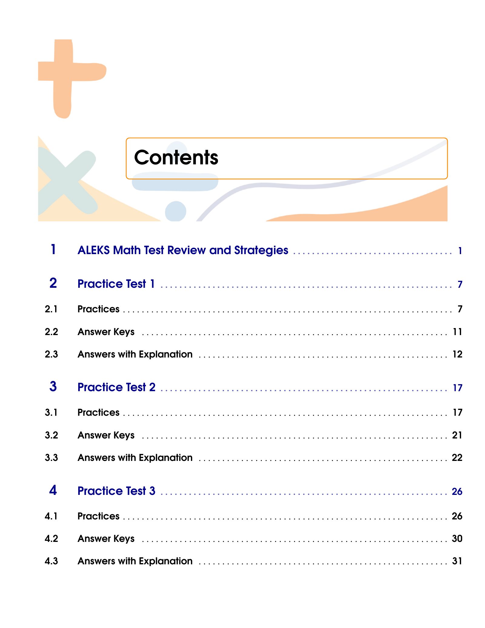 ViewMath book table of contents page