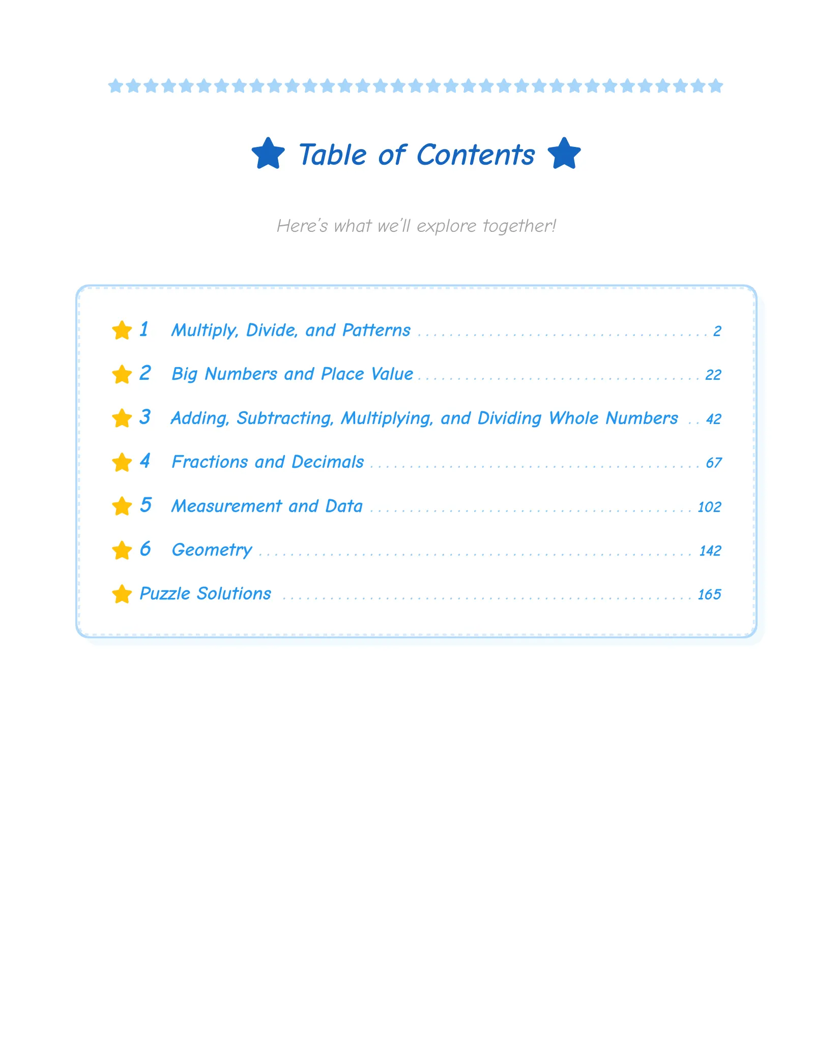 ViewMath book table of contents page