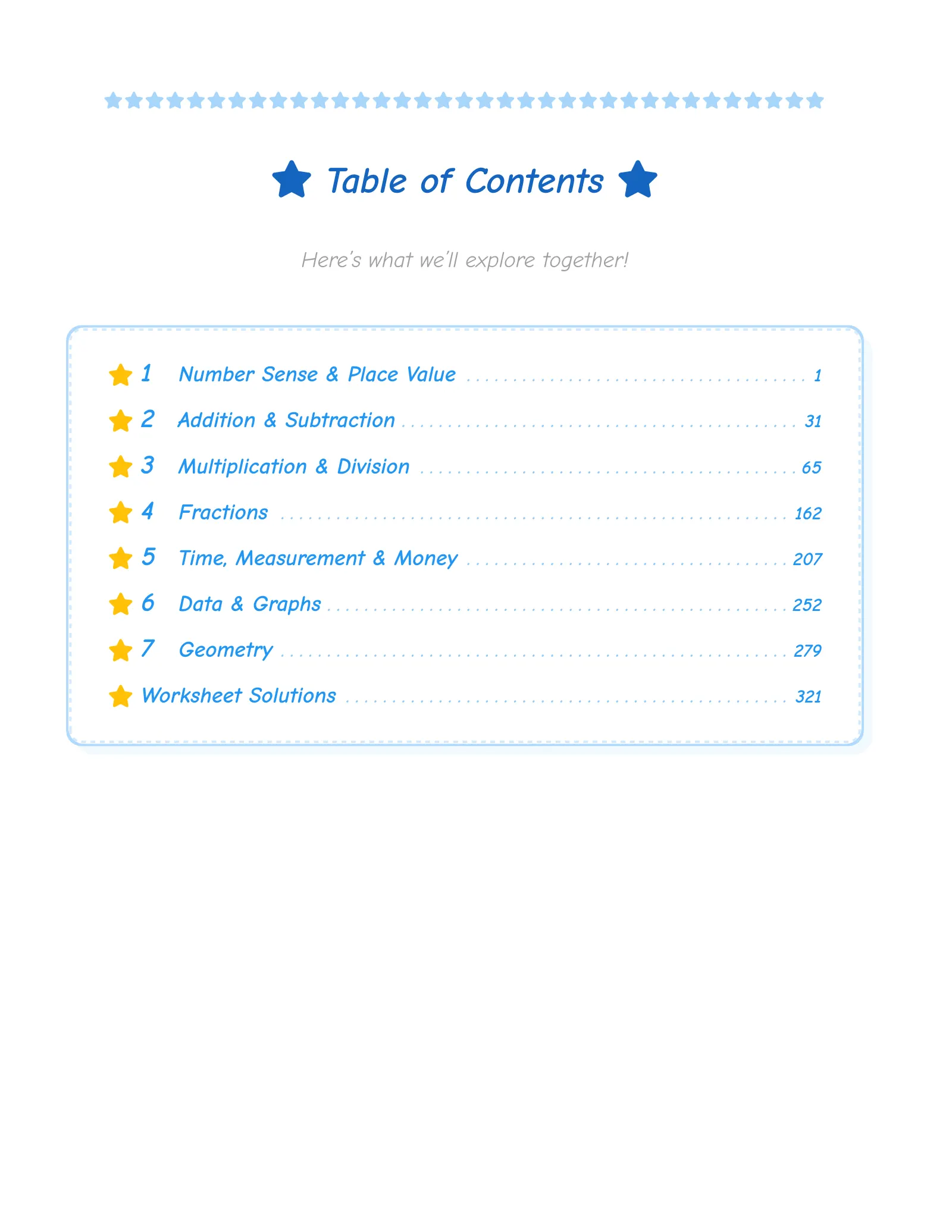 ViewMath book table of contents page
