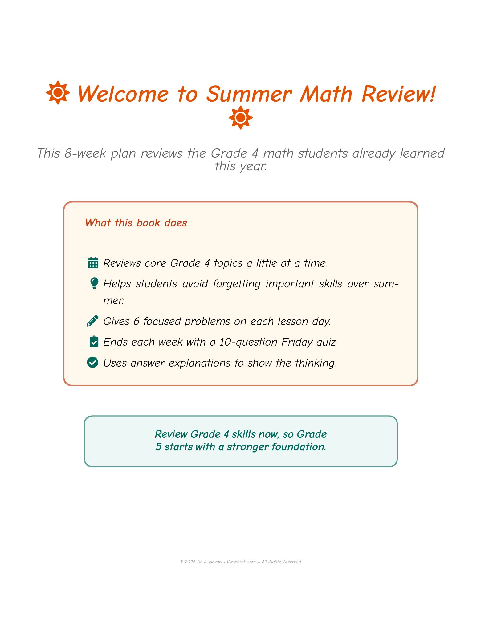 ViewMath book welcome and introduction page
