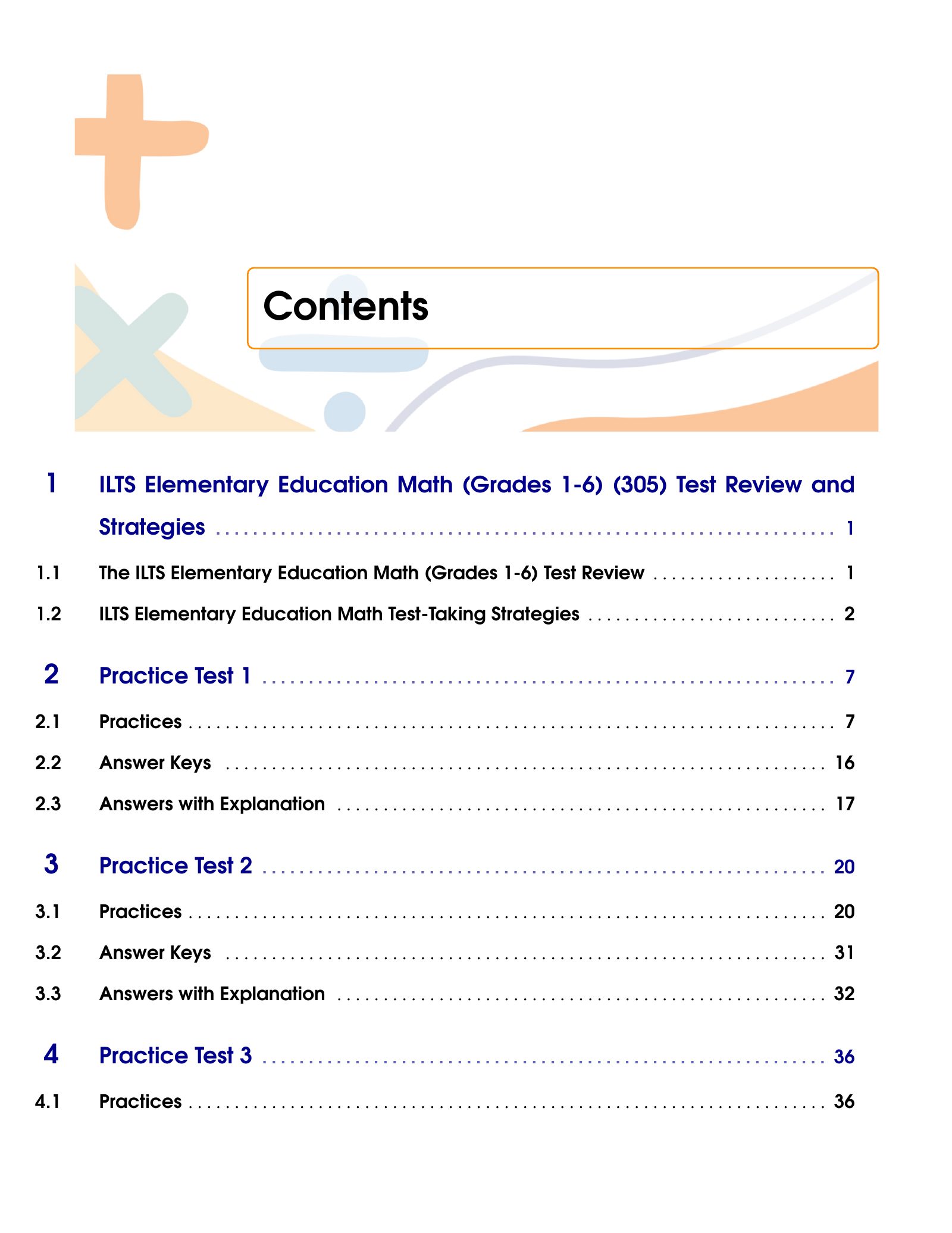 ViewMath book table of contents page