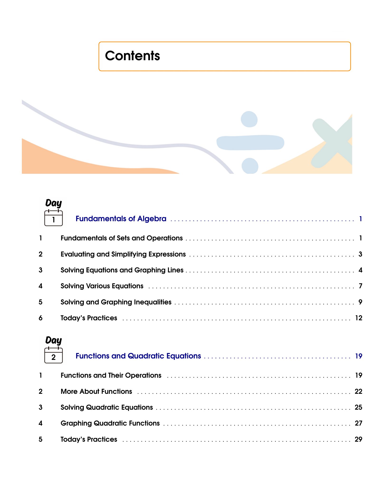 ViewMath book table of contents page