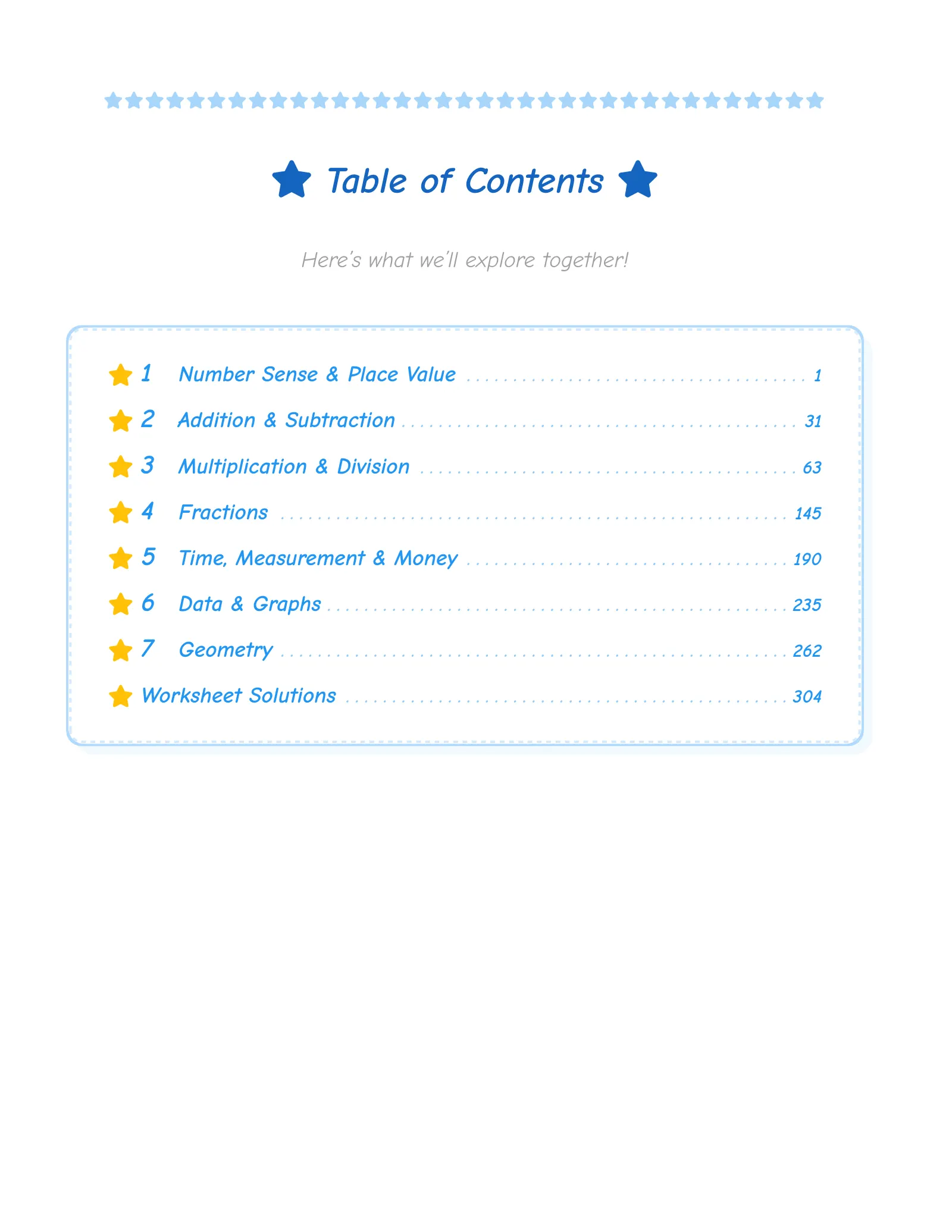 ViewMath book table of contents page