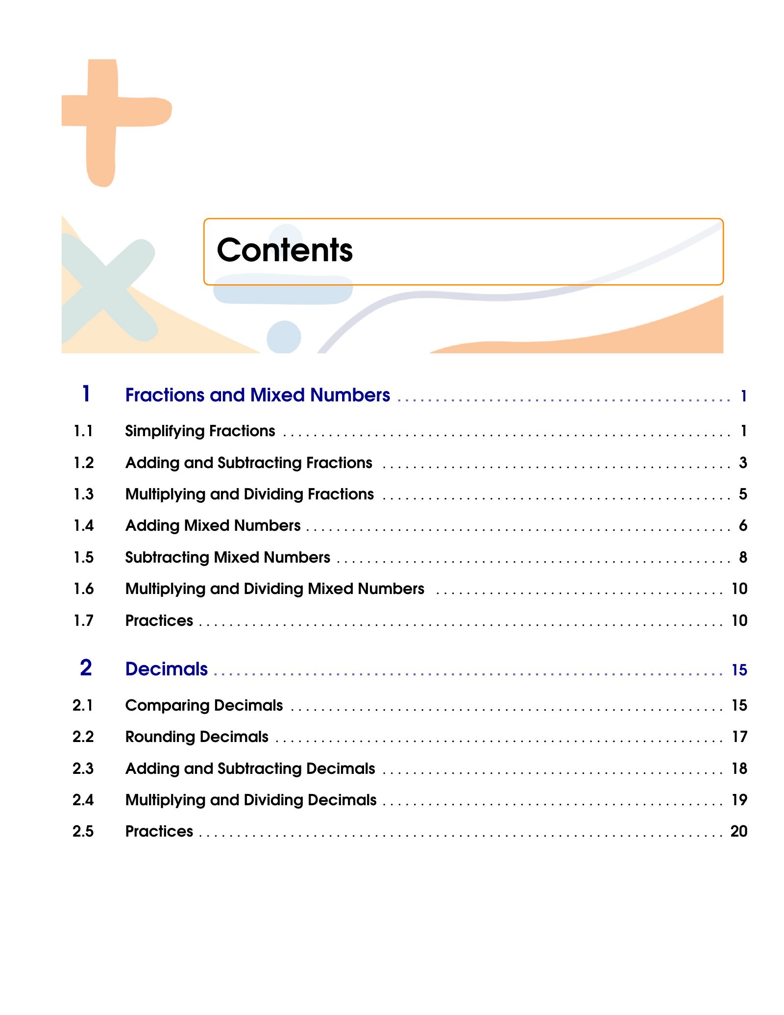 ViewMath book table of contents page