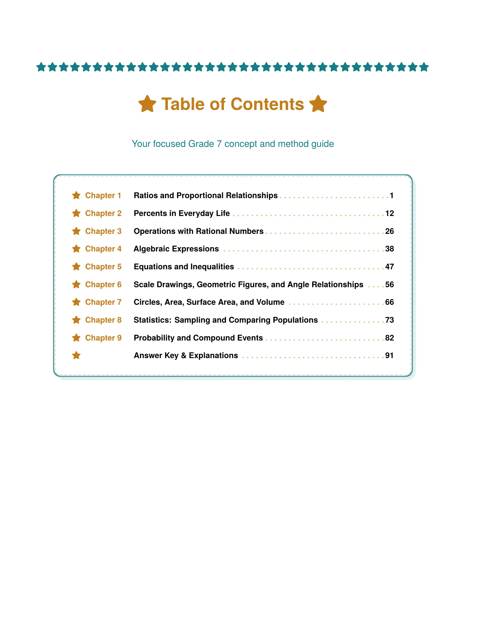 ViewMath book table of contents page