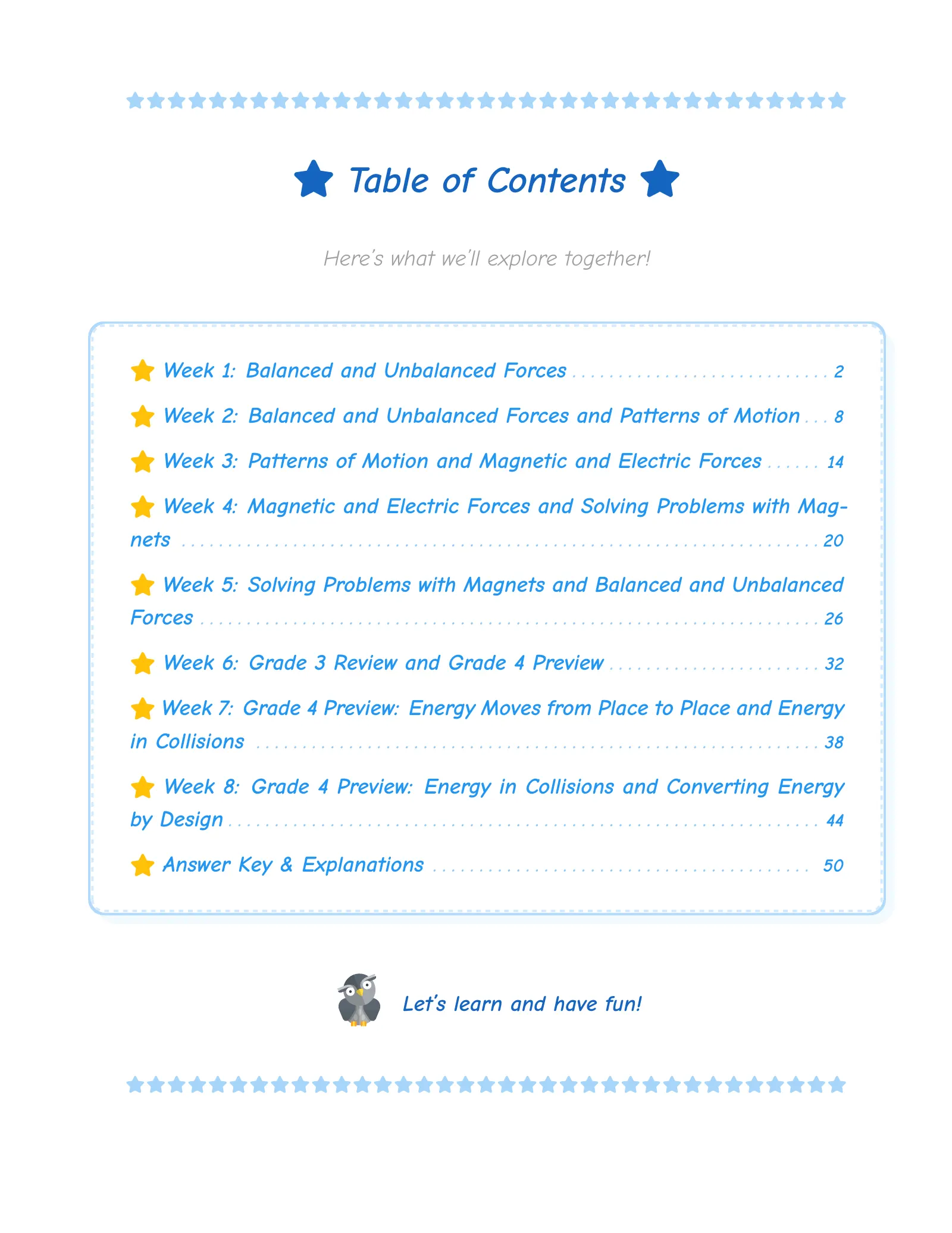 ViewMath book table of contents page