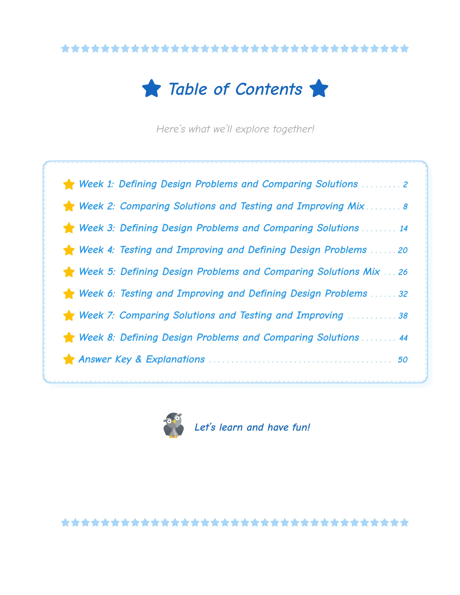ViewMath book table of contents page