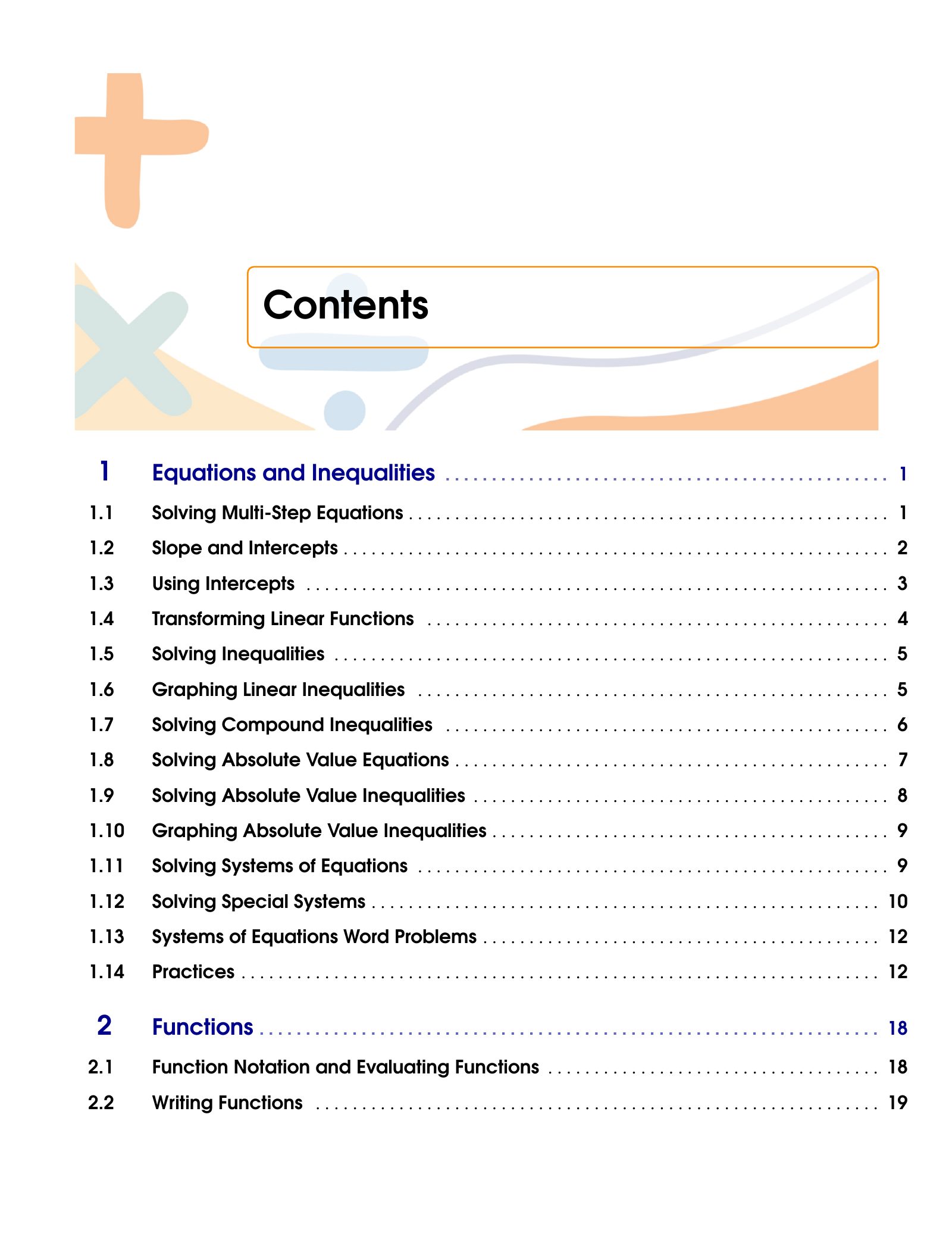 ViewMath book table of contents page