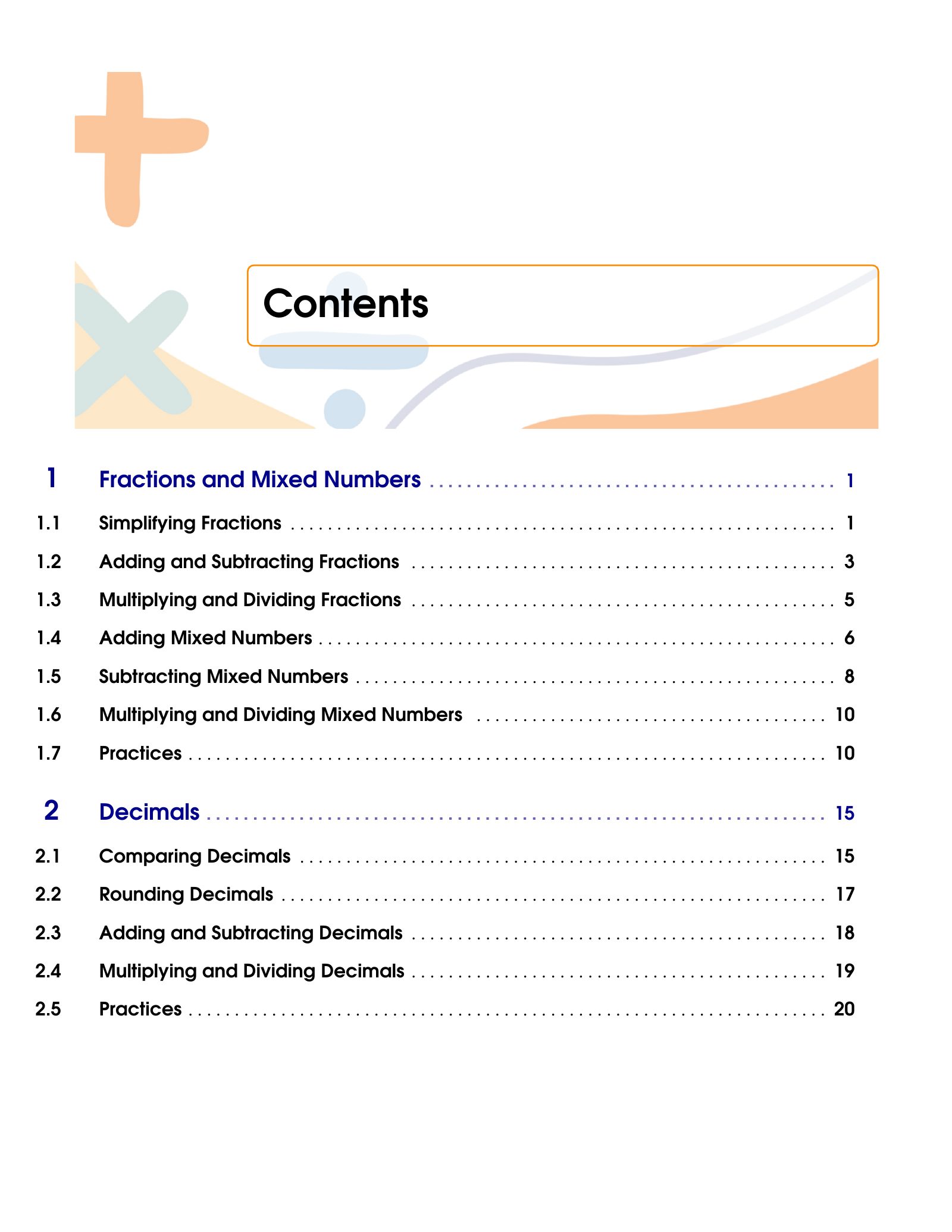 ViewMath book table of contents page