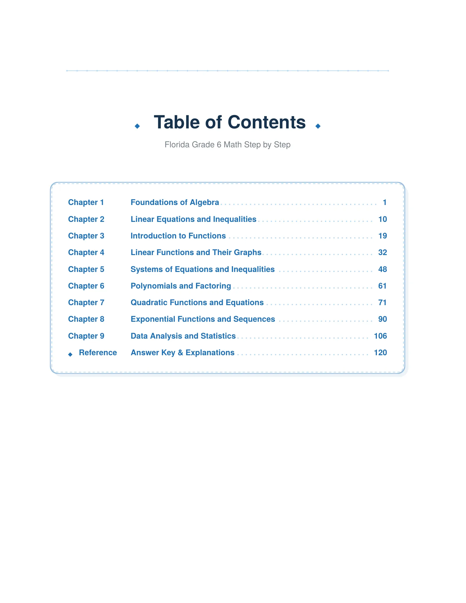 ViewMath book table of contents page