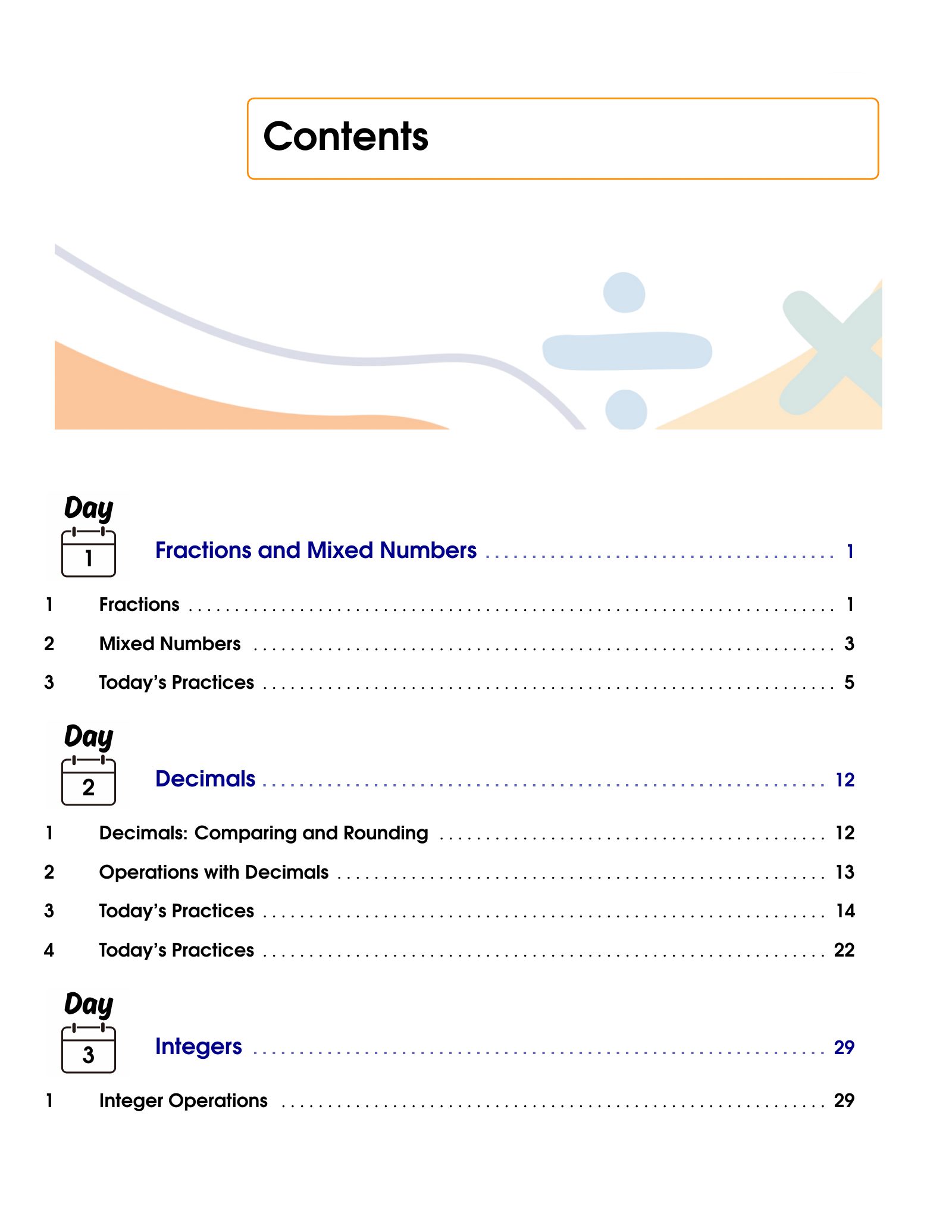 ViewMath book table of contents page