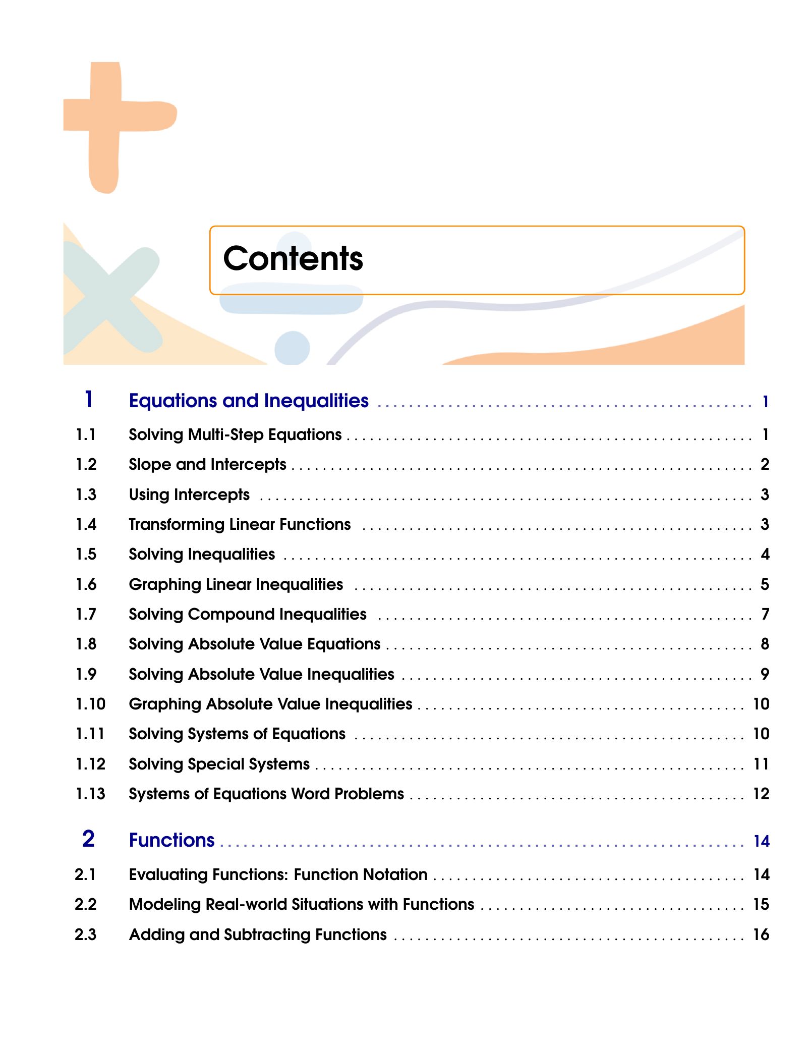 ViewMath book table of contents page