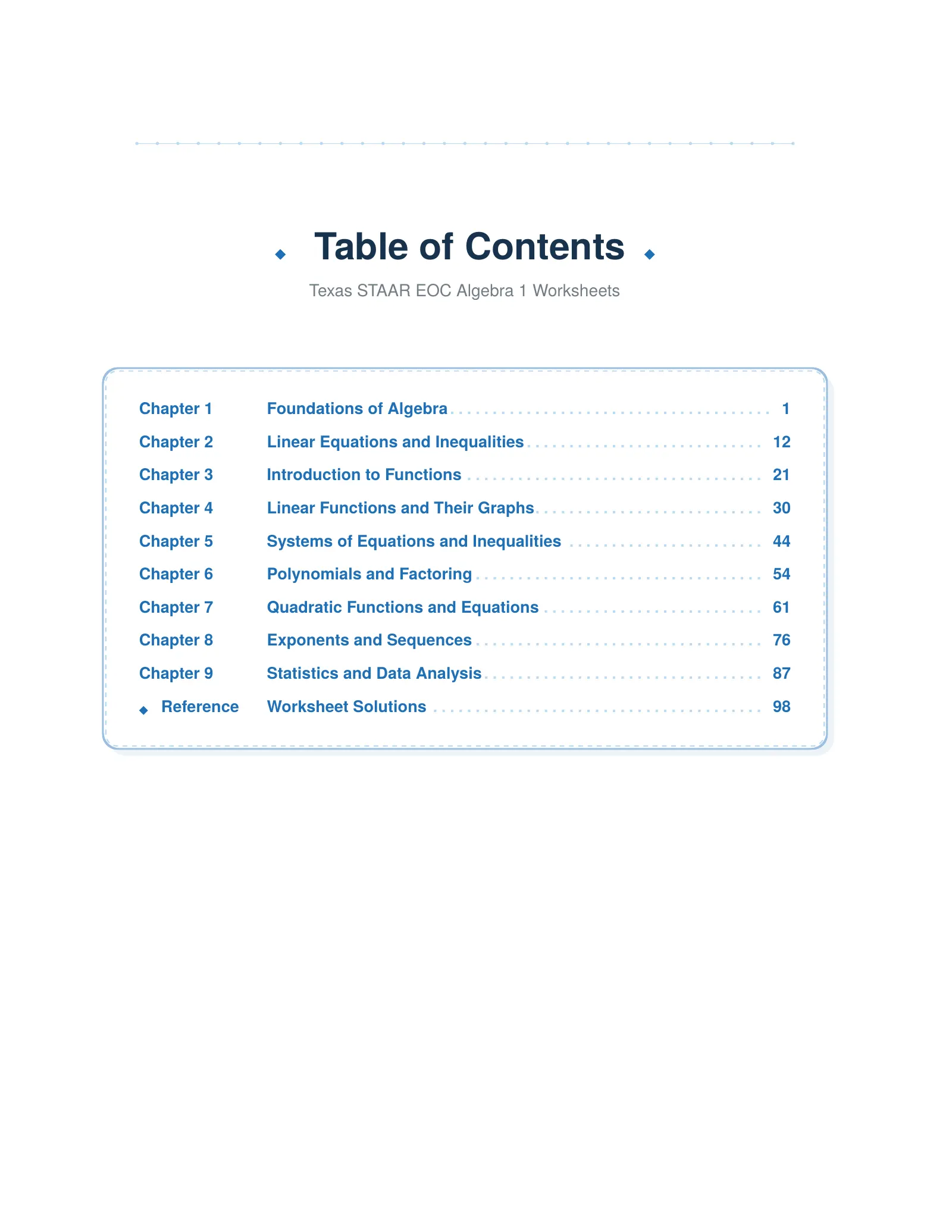 ViewMath book table of contents page