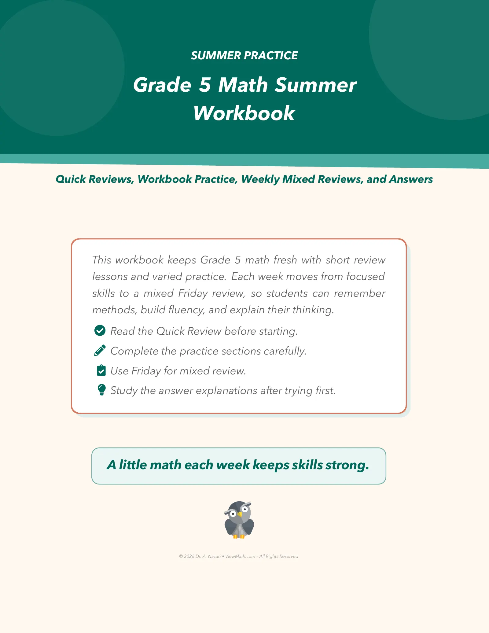 ViewMath book welcome and introduction page