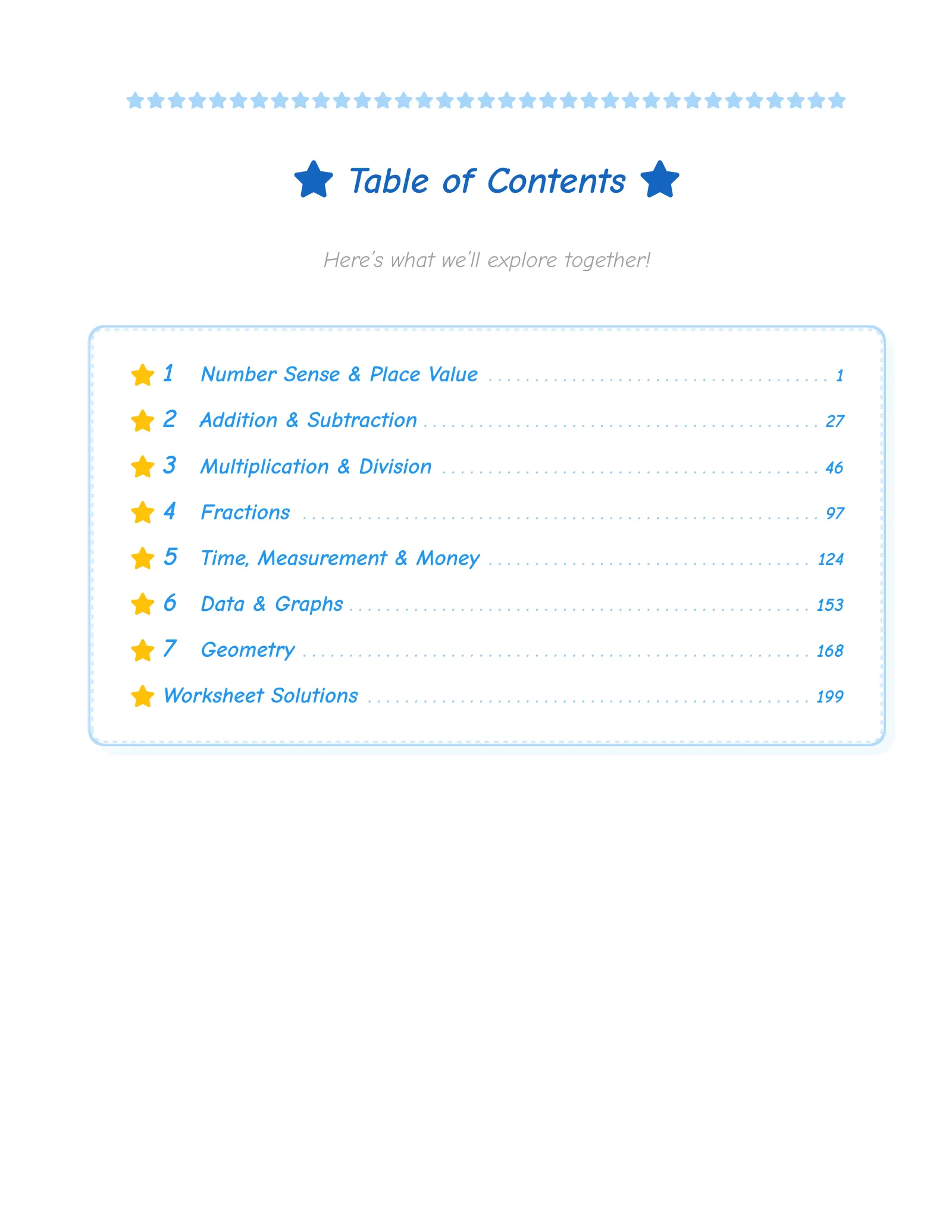 ViewMath book table of contents page