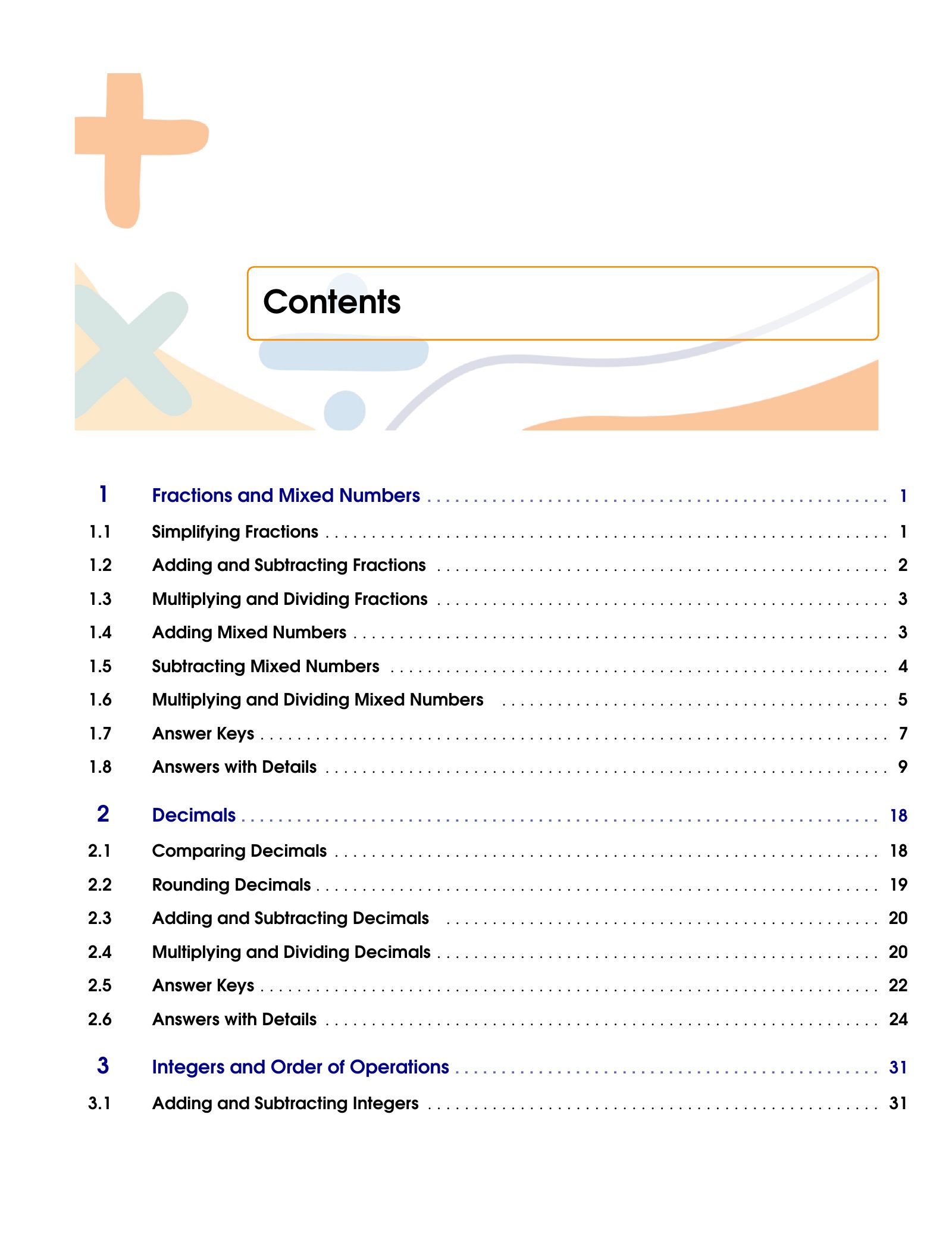 ViewMath book table of contents page